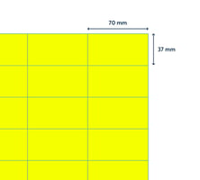 Etiket Rillprint 70x37mm fluor 2400 etiketten