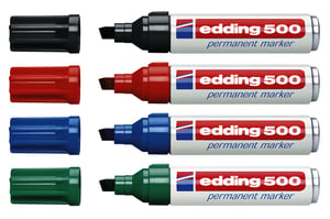 Edding Permanent marker 500 2 - 7 mm, groen (doos 10 stuks)