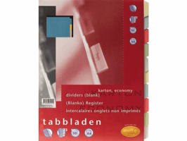 Tabbladen Multo A4 23R 10-delig karton assorti