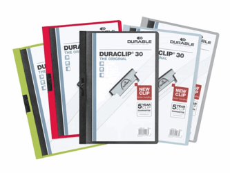 KLEMMAP DURABLE 2200 A4 PL/TR 3MM ASS artikel afbeelding