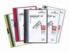 Klemmap Durable Duraclip A4 3mm 30 vellen assorti