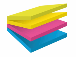 Memoblok Post-it 2014 Super Sticky 76x76mm smart kubus Rio
