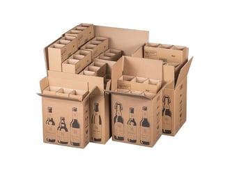 Smartbox Pro Verzenddoos voor bierfles 255x175x294mm, Dubbellaags, bruin (1 pak x 5 stuks)