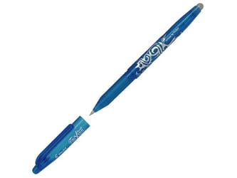 Pilot FriXion Ball gel stickpen, fijne punt, blauwe inkt, blauwe huls met grip (pak 12 stuks) artikel afbeelding