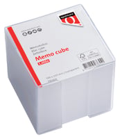 Memokubus Quantore 10x10x9cm transparant met 900vel