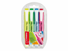 Markeerstift STABILO Swing cool 275/4 assorti etui à 4 stuks