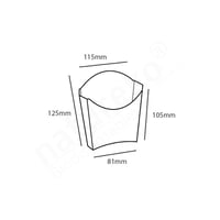 FSC® kraft/PLA frites scoop cup 90x132x130mm
