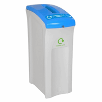 Afvalbak voor kringloopmateriaal, documentafvalbak inhoud 82 l, b x h x d = 310x845x540 mm deksel blauw