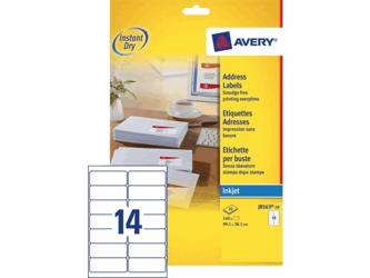 ETIKET AVERY J8163-10 99.1X38.1MM 140ST artikel afbeelding