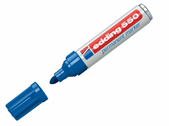 Edding Permanent marker 550 3 - 4 mm, blauw (pak 10 stuks) artikel afbeelding