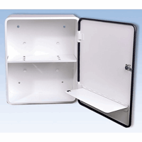 Verbandkast conform DIN 13157 zonder inhoud, wit, diepte 140 mm h x b = 362x302 mm