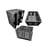 Palletcontainer van HDPE l x b x h = 1200x1000x790 mm, 3 lopers, met sleuven, grijs artikel afbeelding