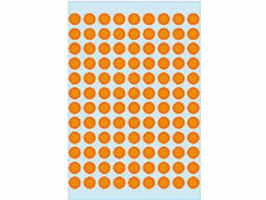 ETIKET HERMA 1844 ROND 8MM 540ST FLUOR ORANJE artikel afbeelding