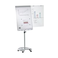 Flip-over-set incl. toebehoren in hoogte verstelbaar, 1700 - 2000 mm met sterke ronde voet Ø 640 mm, 5 zwenkwielen