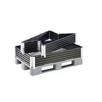 Kunststof opzetframe (Functie: inklapbaar met 6 scharnieren; Gewicht: 14 kg; Gewicht per stuk: 7 kg; Uitvoering opzetwanden: 6 scharnieren)