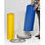 Kringloopmateriaal verzamelstation inhoud 3x30 l, h x Ø = 720x420 mm geel, blauw, grijs
