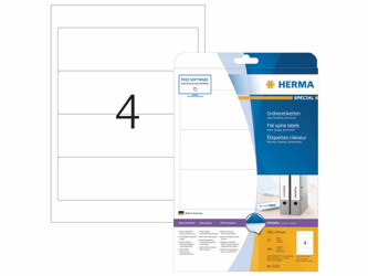 Herma Ordneretiketten 192x59 mm, wit (pak 100 stuks) artikel afbeelding