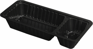 A-Bakje Type A22 ( A9+saus) 203x95x36 PS Zwart Inhoud 350CC. Sausinhoud 100CC. Doosinhoud 1000 St.