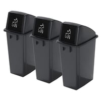 Robuuste verzamelbak voor recyclebaar materiaal met deksel inhoud 60 l, hoge deksel, VE = 3 stuks inwerpklep