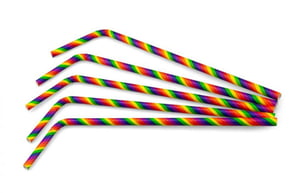Buigrietje papier (FSC®) Rainbow, ø 6 mm / 24cm