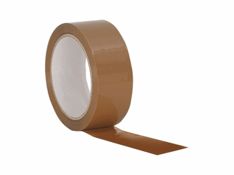 Zelfklevend tape, polypropyleen, bruin 38 mm x 66 m (pak 6 rollen) artikel afbeelding