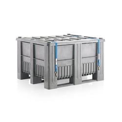 Palletbox voor gevaarlijke goederen inhoud 610 l grijs