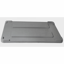 Deksel van polyethyleen voor l x b = 1200x800 mm, bak van 550 liter grijs artikel afbeelding