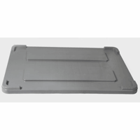 Deksel van polyethyleen voor l x b = 1200x800 mm, bak van 550 liter grijs