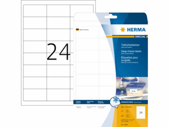 ETIKET HERMA 4389 66X33.8MM A4 DIEPVRIES 600ST WIT artikel afbeelding
