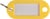 Sleutellabel 50x12mm geel/pk 10