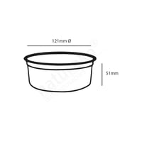 PLA deli container 350ml/12,1cm Ø x 5,1cm hoog