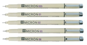 Fineliner Sakura Pigma Micron 005 0.2mm zwart