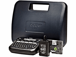 Labelprinter Brother P-touch TZe PT-D210 desktop qwerty 12mm zwart in koffer