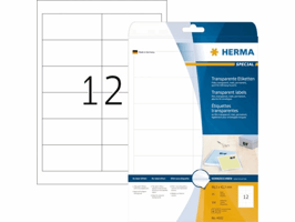 Etiket HERMA 4682 96.5x42.3mm folie transparant 300 stuks
