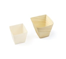 Bakje hout conisch 110ml, (FSC®), 55 x 55 x h55 mm