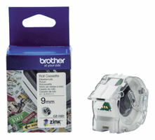 Labeltape Brother CZ-1001 9mmX5m kleur opdruk