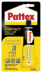 Pattex contactlijm Transparant, tube van 50 g, op blister  artikel afbeelding