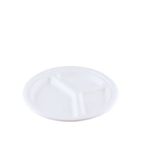 Suikerriet bord 26cm Ø 3-vaks, kleur wit