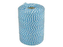 Touw Muller katoen 50 gram 45 meter blauw/wit