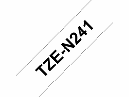 Labeltape Brother P-touch TZe-N241 ongelamineerd 18mm zwart op wit