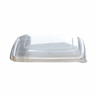RPET deksel rechthoek voor art. BOX-650ML/227X165X28MM-BRUIN en BOX-950ML/227X165X48MM-BRUIN, kleur bruin