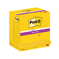 Memoblok Post-it 655 Super Sticky 76x127mm neon geel