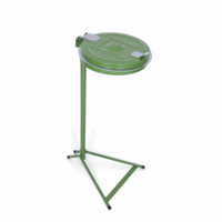 Afvalzakstandaard, met frame voor inhoud 120 l (Dekselkleur: groen; Dekselmateriaal: plaatstaal; Framekleur: groen; Oppervlak: poedercoating)