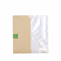 Paperwise/PLA vensterzak 230x210x(2x35)mm, met zijvenster artikel afbeelding