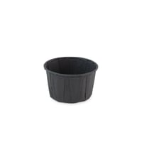 Bakje papier (FSC®) rond zwart 4.0oz / 120ml, ø 70 x h43mm