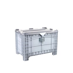 Scharnierdeksel voor grote bakken, afsluitbaar grijs voor l x b = 800x1200 mm