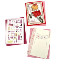 Wenskaart Paperclip navulset geboorte dochter set à 6 kaarten