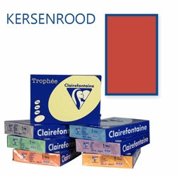Clairefontaine Trophee kopieerpapier A4 210x297mm 160gr. Kleur: Kersenrood. Artikelcode: 1016 artikel afbeelding