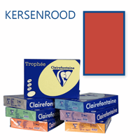 Clairefontaine Trophee kopieerpapier A3 420x297 160 g/m². Kleur: Kersenrood. Artikelcode: 1044 (Doos à 4 Pak à 250 Vel)