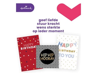 Hallmark Wenskaart Birthday Engelstalig (pak 6 stuks)